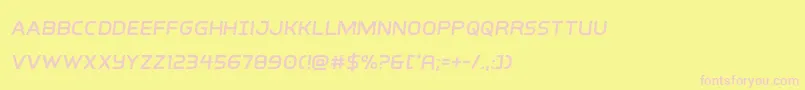 interbureausemital Font – Pink Fonts on Yellow Background