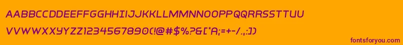 Шрифт interbureausemital – фиолетовые шрифты на оранжевом фоне