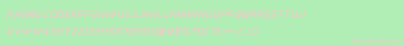 フォントinterbureausuperital – 緑の背景にピンクのフォント