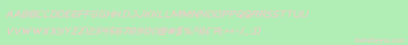 interbureausuperital Font – Pink Fonts on Green Background