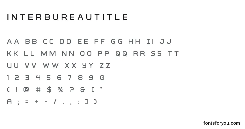 Fuente Interbureautitle - alfabeto, números, caracteres especiales
