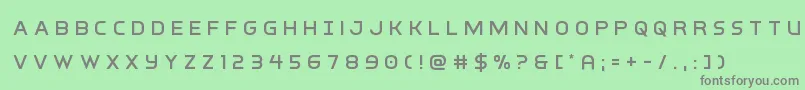 Fonte interbureautitle – fontes cinzas em um fundo verde