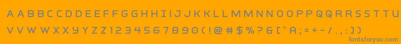 interbureautitle Font – Gray Fonts on Orange Background