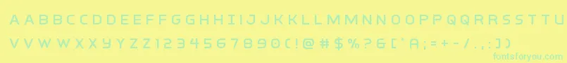 interbureautitle Font – Green Fonts on Yellow Background