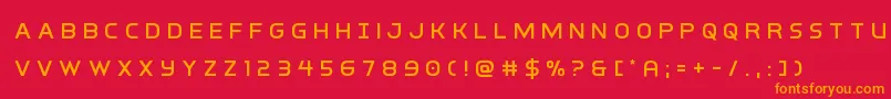 interbureautitle Font – Orange Fonts on Red Background