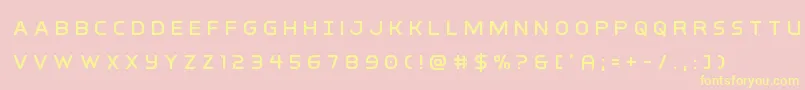 interbureautitle Font – Yellow Fonts on Pink Background