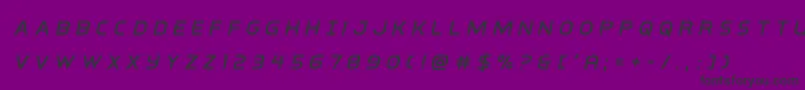 interbureautitleital Font – Black Fonts on Purple Background