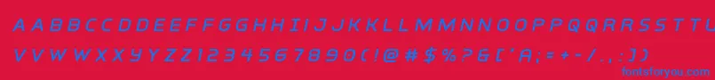 interbureautitleital Font – Blue Fonts on Red Background