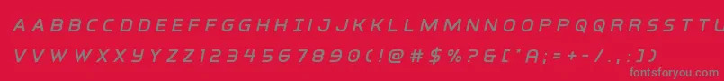 interbureautitleital Font – Gray Fonts on Red Background