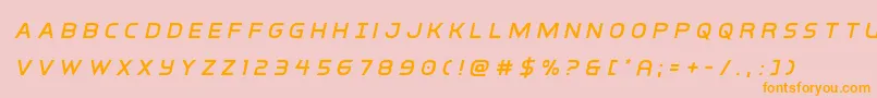 interbureautitleital Font – Orange Fonts on Pink Background