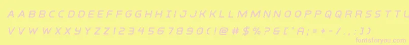 interbureautitleital Font – Pink Fonts on Yellow Background