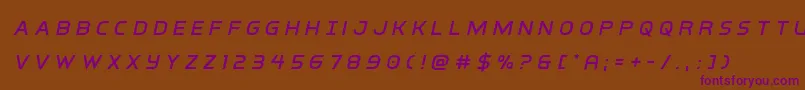 interbureautitleital Font – Purple Fonts on Brown Background