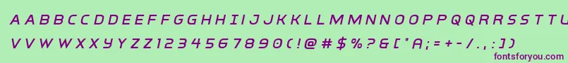 interbureautitleital Font – Purple Fonts on Green Background