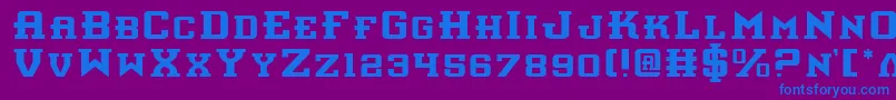 interceptor Font – Blue Fonts on Purple Background