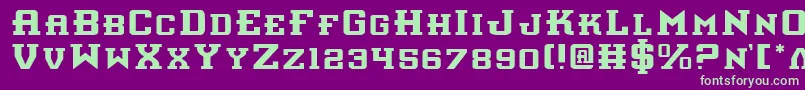 Шрифт interceptor – зелёные шрифты на фиолетовом фоне