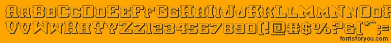 interceptor3d Font – Black Fonts on Orange Background