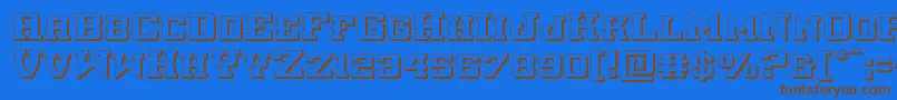 interceptor3d Font – Brown Fonts on Blue Background