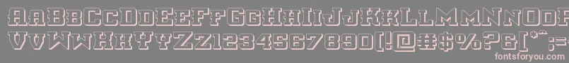 interceptor3d-Schriftart – Rosa Schriften auf grauem Hintergrund