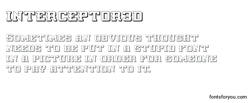 Review of the Interceptor3d Font