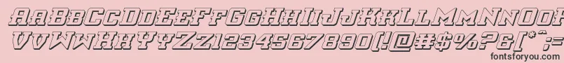 interceptor3dital-Schriftart – Schwarze Schriften auf rosa Hintergrund