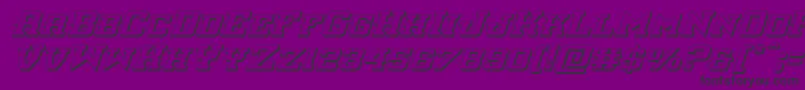 interceptor3dital Font – Black Fonts on Purple Background