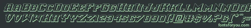 フォントinterceptor3dital – 黒い背景に緑の文字