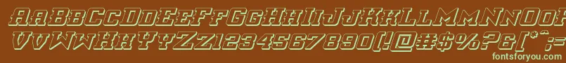 interceptor3dital Font – Green Fonts on Brown Background