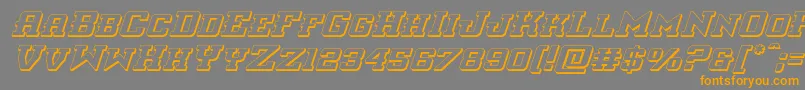 interceptor3dital-Schriftart – Orangefarbene Schriften auf grauem Hintergrund