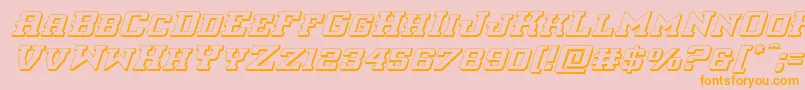 interceptor3dital Font – Orange Fonts on Pink Background