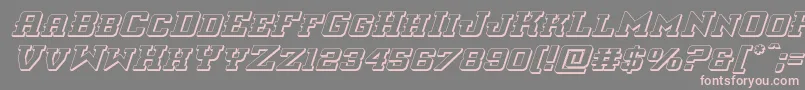 interceptor3dital-Schriftart – Rosa Schriften auf grauem Hintergrund