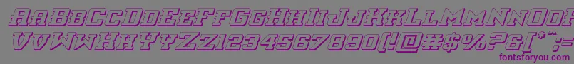 interceptor3dital-Schriftart – Violette Schriften auf grauem Hintergrund