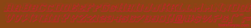 interceptor3dital Font – Red Fonts on Brown Background