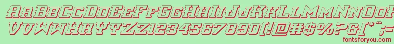 interceptor3dital Font – Red Fonts on Green Background