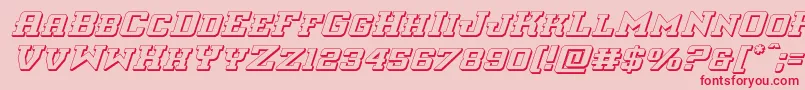 interceptor3dital Font – Red Fonts on Pink Background