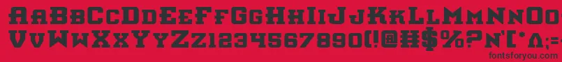 interceptorbold Font – Black Fonts on Red Background