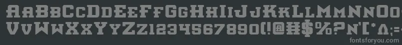 interceptorbold-fontti – harmaat kirjasimet mustalla taustalla