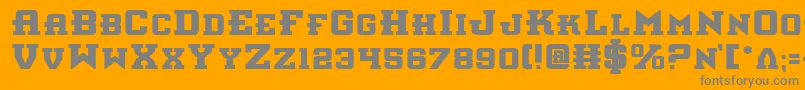 interceptorbold Font – Gray Fonts on Orange Background