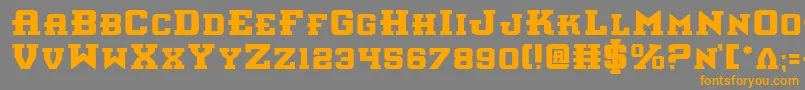 interceptorbold Font – Orange Fonts on Gray Background