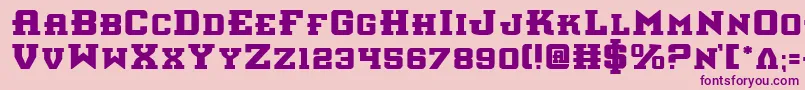 interceptorbold Font – Purple Fonts on Pink Background