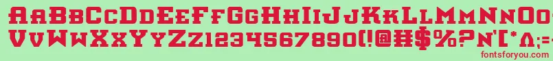 interceptorbold Font – Red Fonts on Green Background