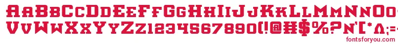 interceptorbold Font – Red Fonts on White Background