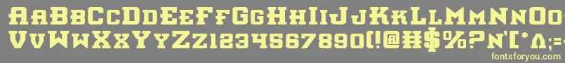 interceptorbold-fontti – keltaiset fontit harmaalla taustalla