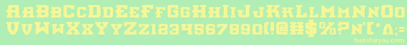 interceptorbold Font – Yellow Fonts on Green Background