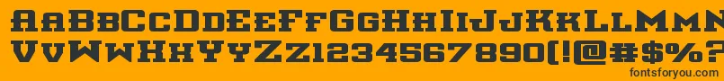 interceptorboldexpand Font – Black Fonts on Orange Background