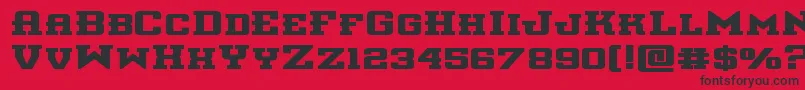 interceptorboldexpand Font – Black Fonts on Red Background