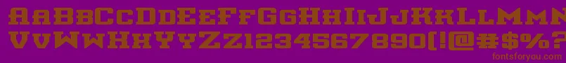 interceptorboldexpand Font – Brown Fonts on Purple Background