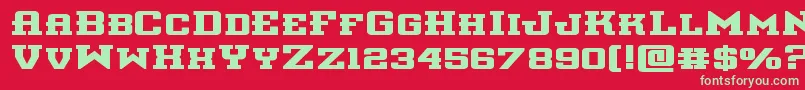 interceptorboldexpand Font – Green Fonts on Red Background