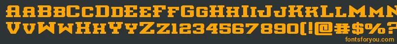 interceptorboldexpand Font – Orange Fonts on Black Background