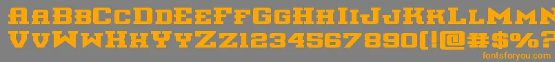 interceptorboldexpand Font – Orange Fonts on Gray Background