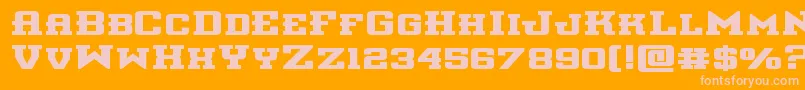 interceptorboldexpand Font – Pink Fonts on Orange Background